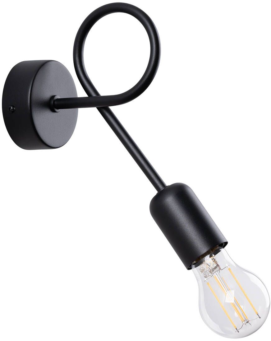 Sollux Lighting Supeł nástenná lampa 1x15 W čierna SL.1433