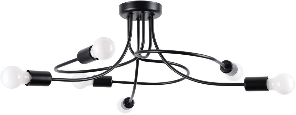 Sollux Lighting Levar stropné svietidlo 6x15 W čierna SL.1456