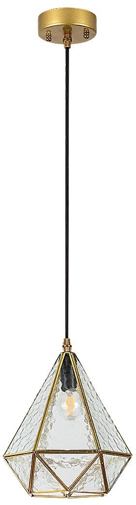 Rabalux Norah závesné svietidlo 1x40 W priehľadná-zlatá 72245