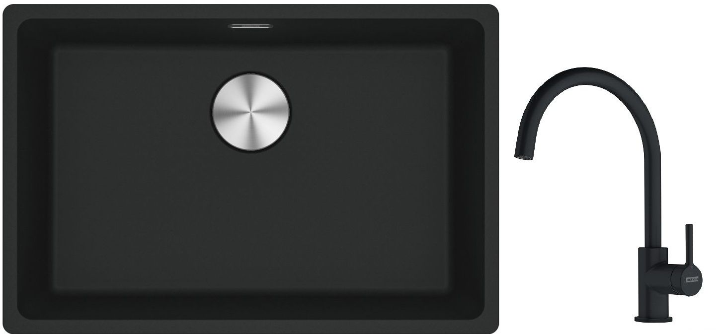Súprava granitový drez Franke Maris 125.0687.256, kuchynská batéria Franke Lina 115.0626.019
