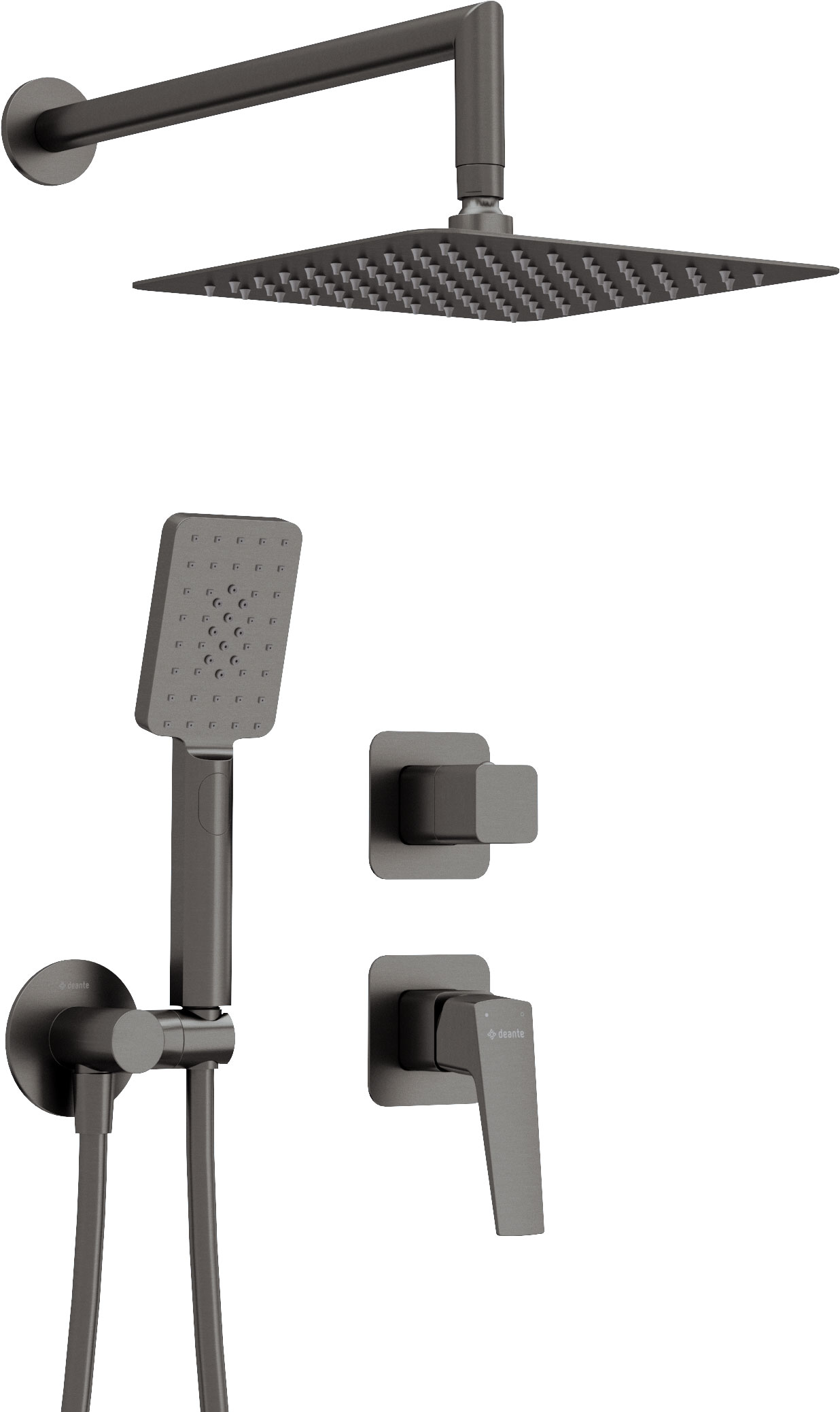 Deante Blur sprchová súprava podomietková s dažďovou sprchou grafitová NQL_D9YK