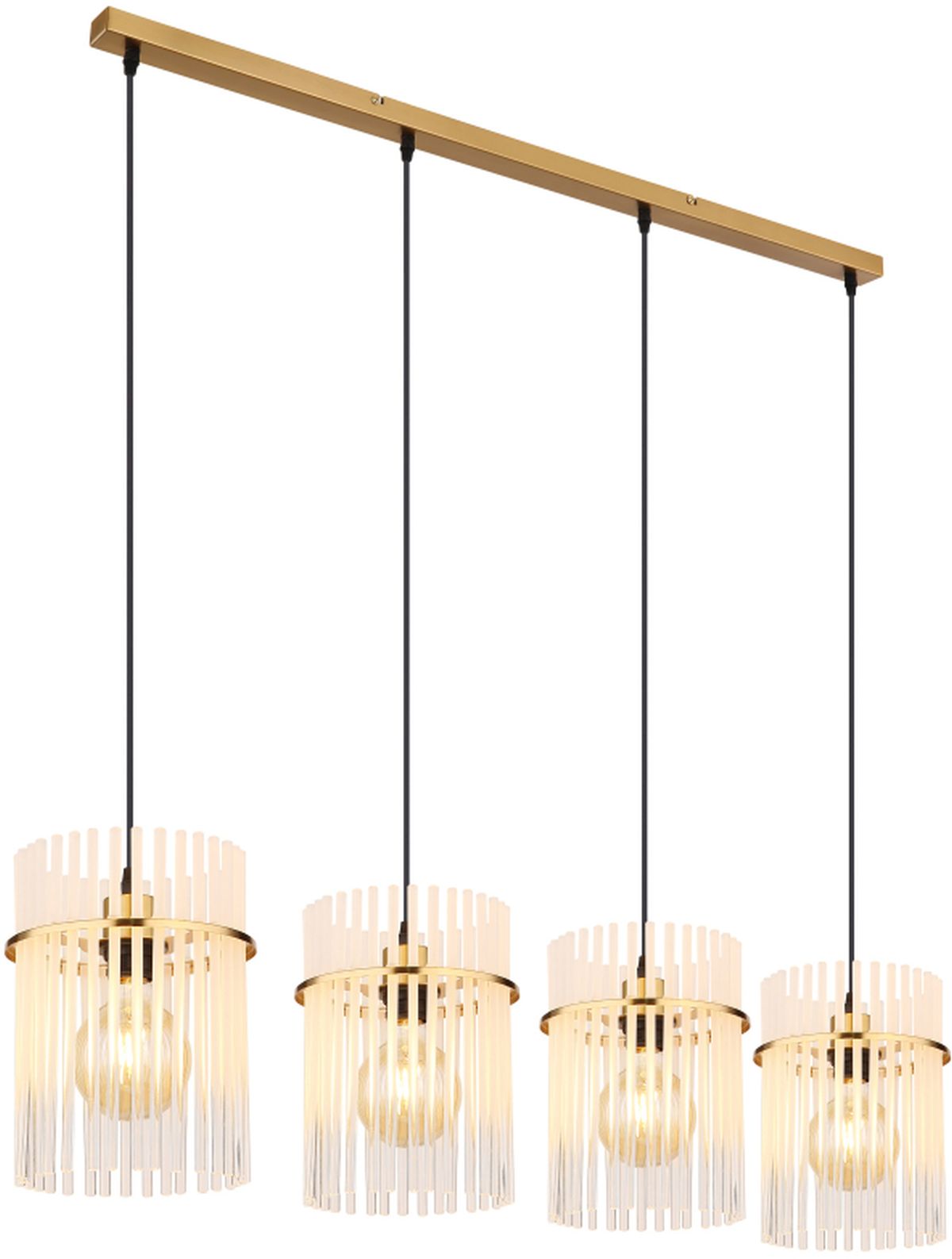 Globo Lighting Gorley závesné svietidlo 4x60 W biela-čierna-zlatá 15698-4HM