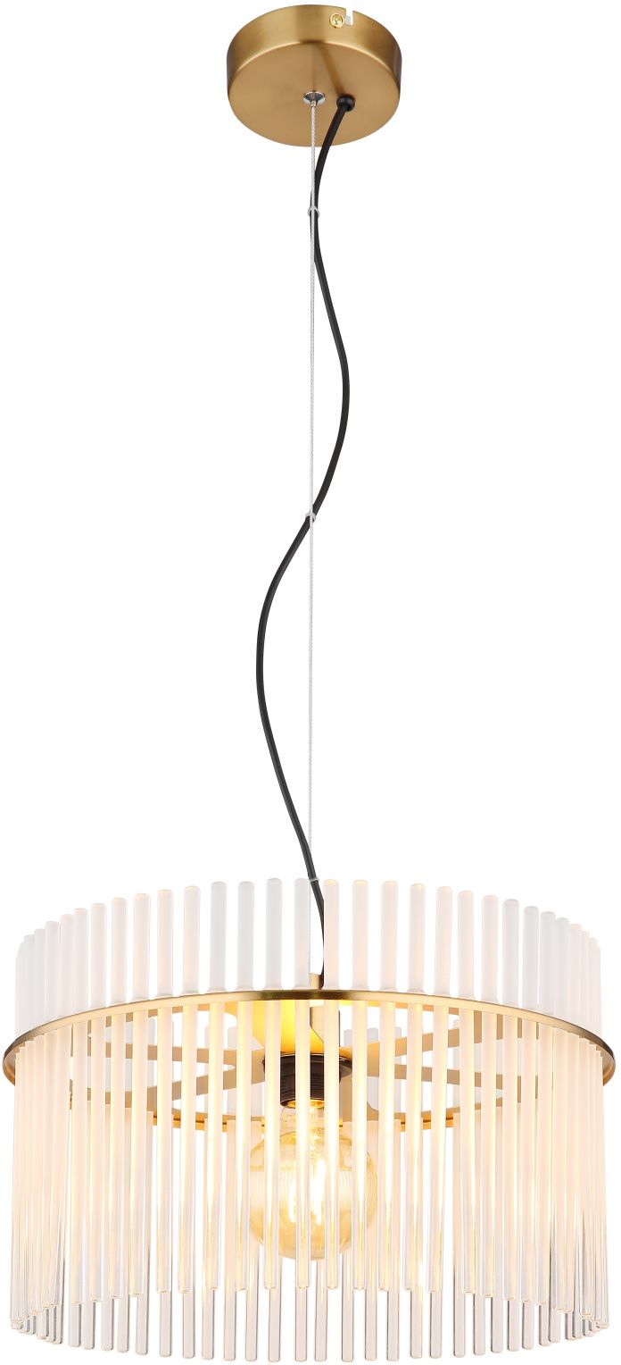 Globo Lighting Gorley závesné svietidlo 1x60 W biela-priehľadná-zlatá 15698HM