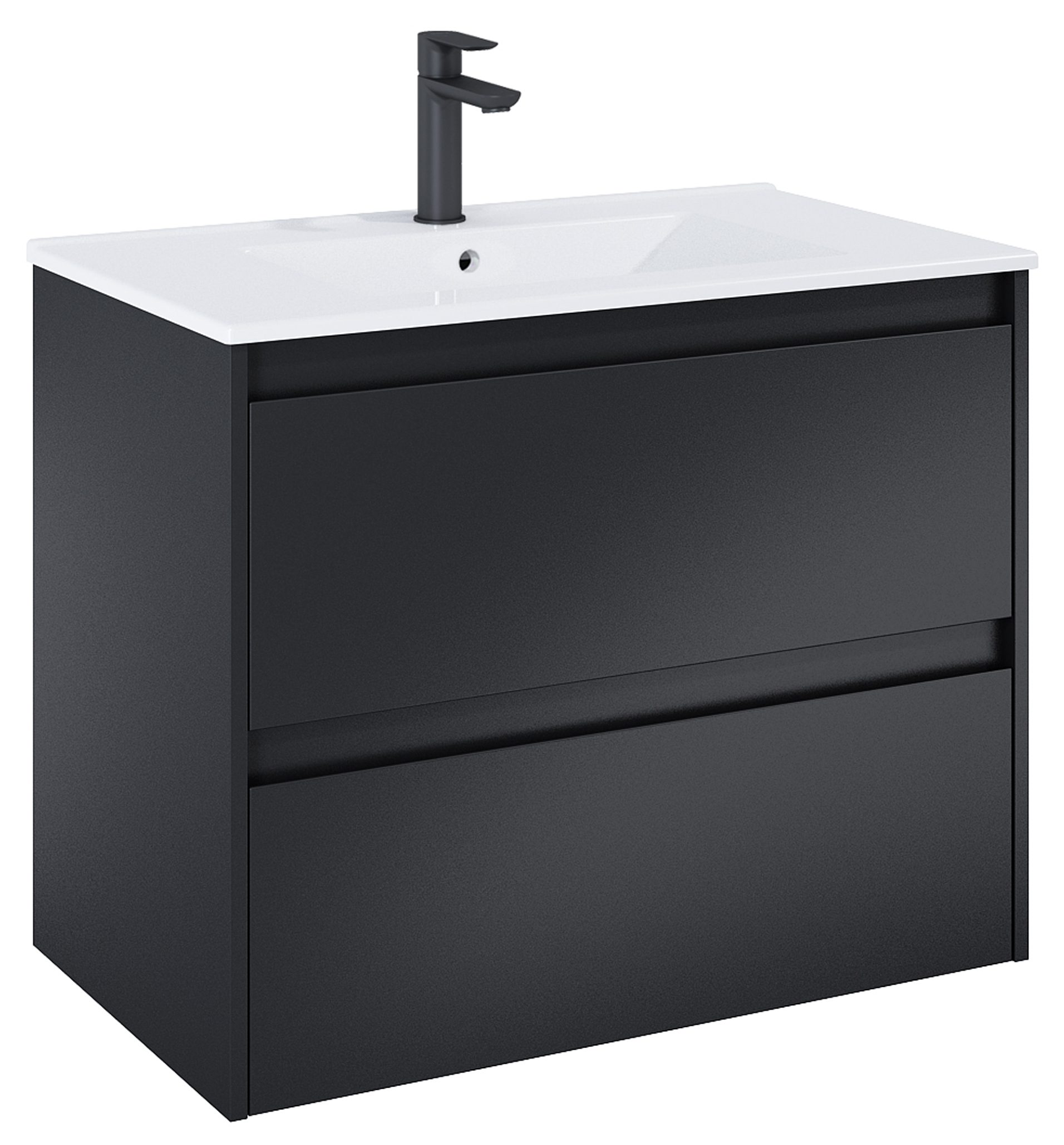 Roca Claudia skrinka 80x45.6x63.5 cm závesná kúpeľňová skrinka pod umývadlo čierna A857795532