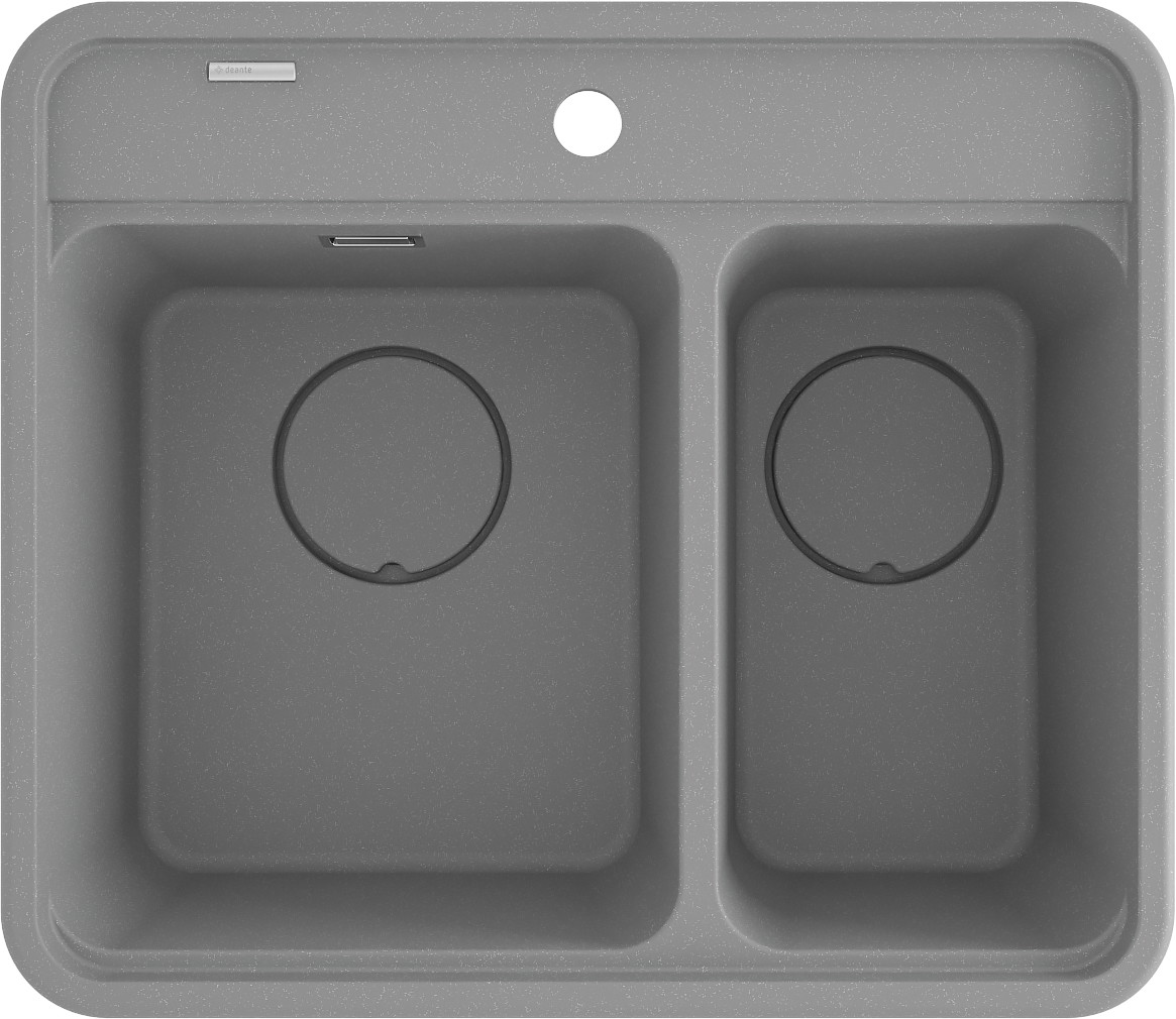 Deante Momi granitový drez 60x52 cm sivá/grafitová/ónyxová ZKM_S503