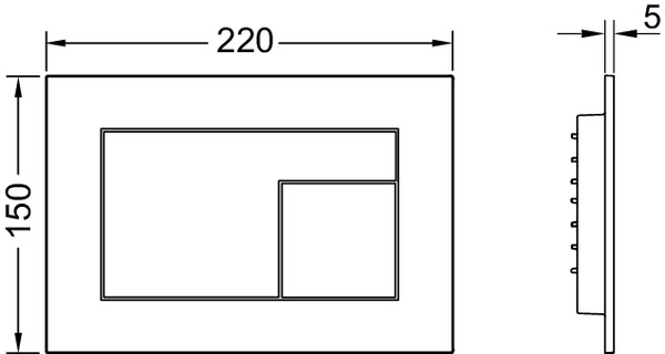 Tece Velvet splachovacie tlačidlo do toalety || 9240733