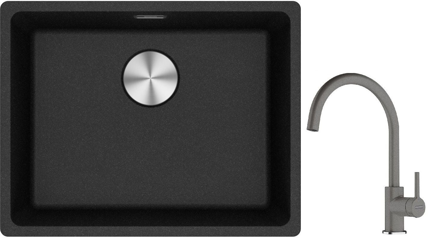 Súprava granitový drez Franke Maris 125.0698.005, kuchynská batéria Franke Lina 115.0626.022
