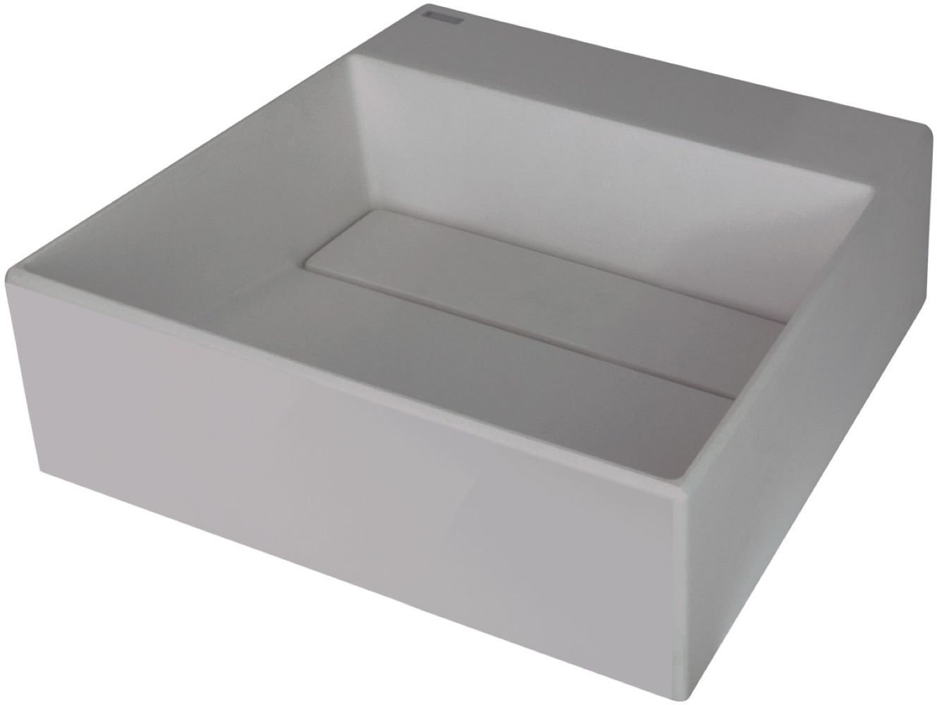 Deante Correo umývadlo 40x40 cm štvorec pultové umývadlo sivá/kamenná CQR_SU4M