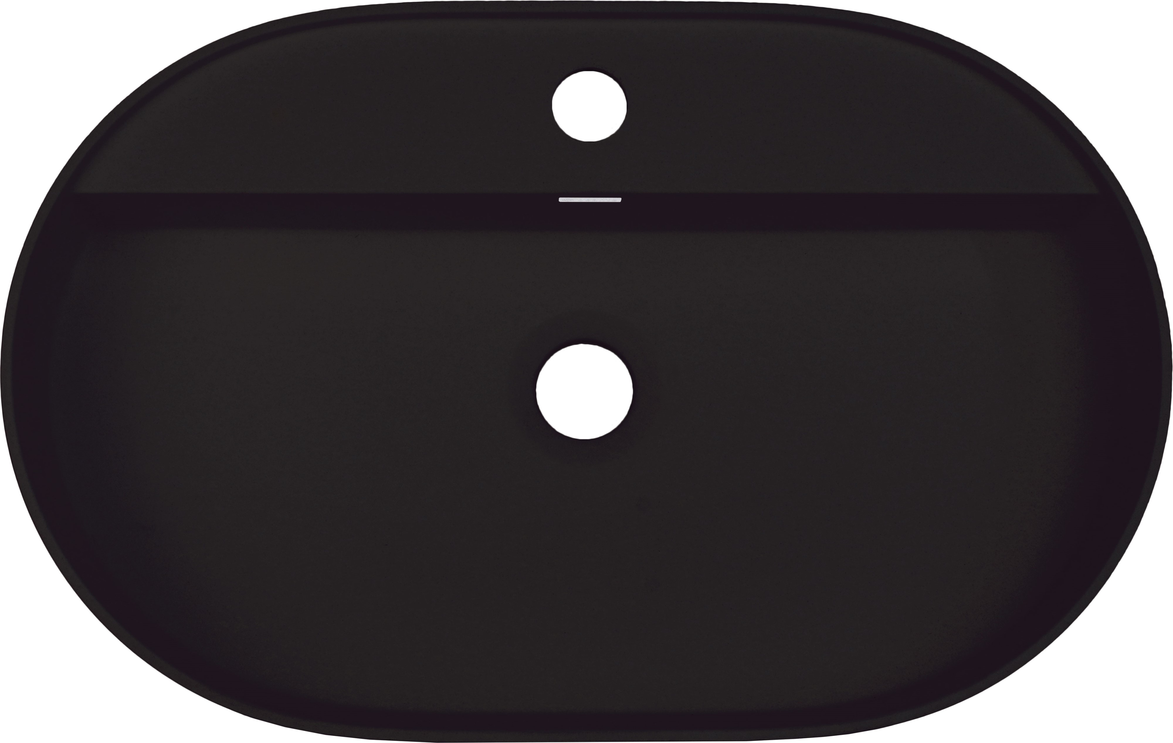 Deante Silia umývadlo 55x35 cm oválny pultové umývadlo čierna CQS_NU6B