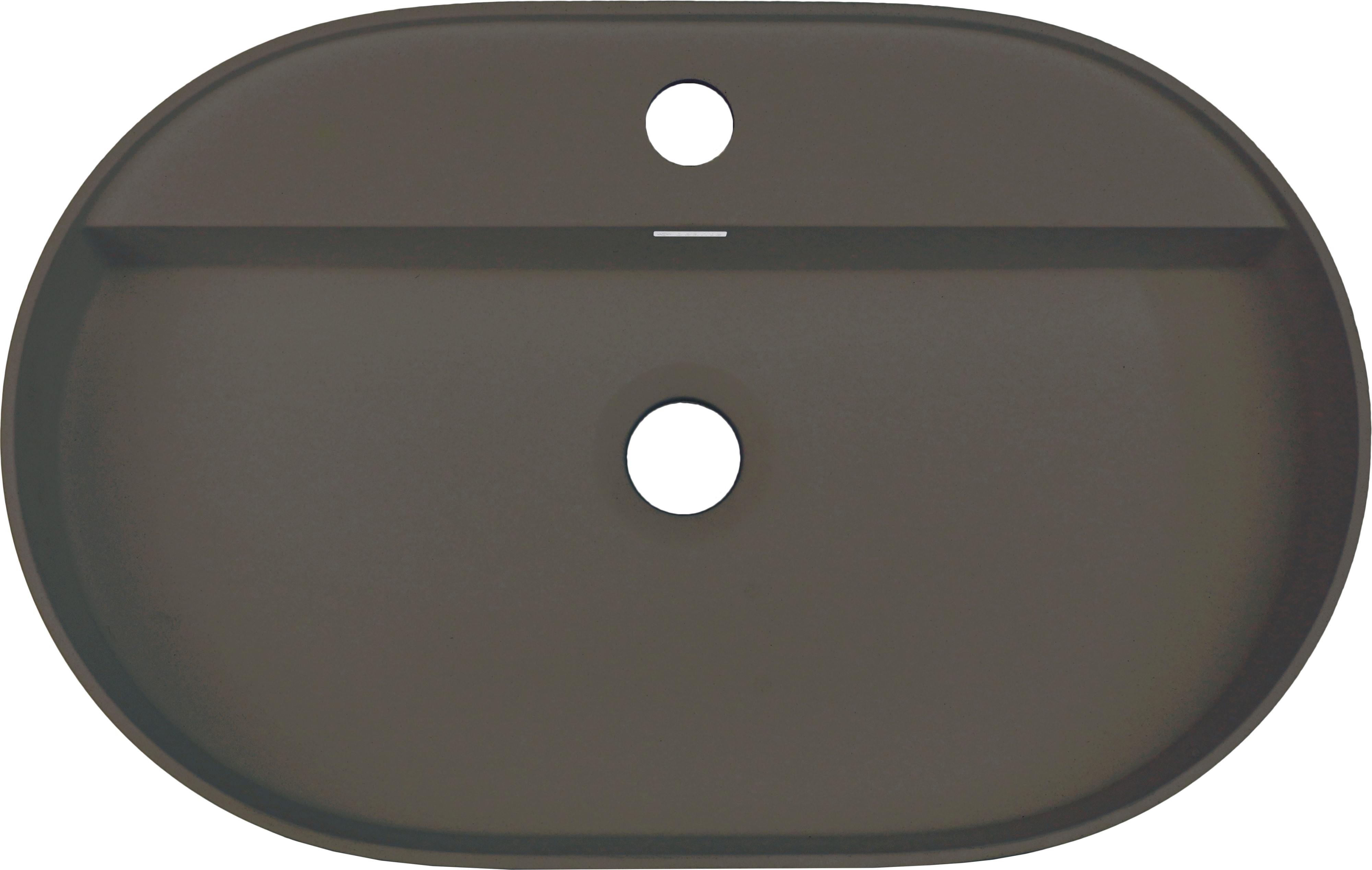 Deante Silia umývadlo 55x35 cm oválny pultové umývadlo antracitová CQS_TU6B