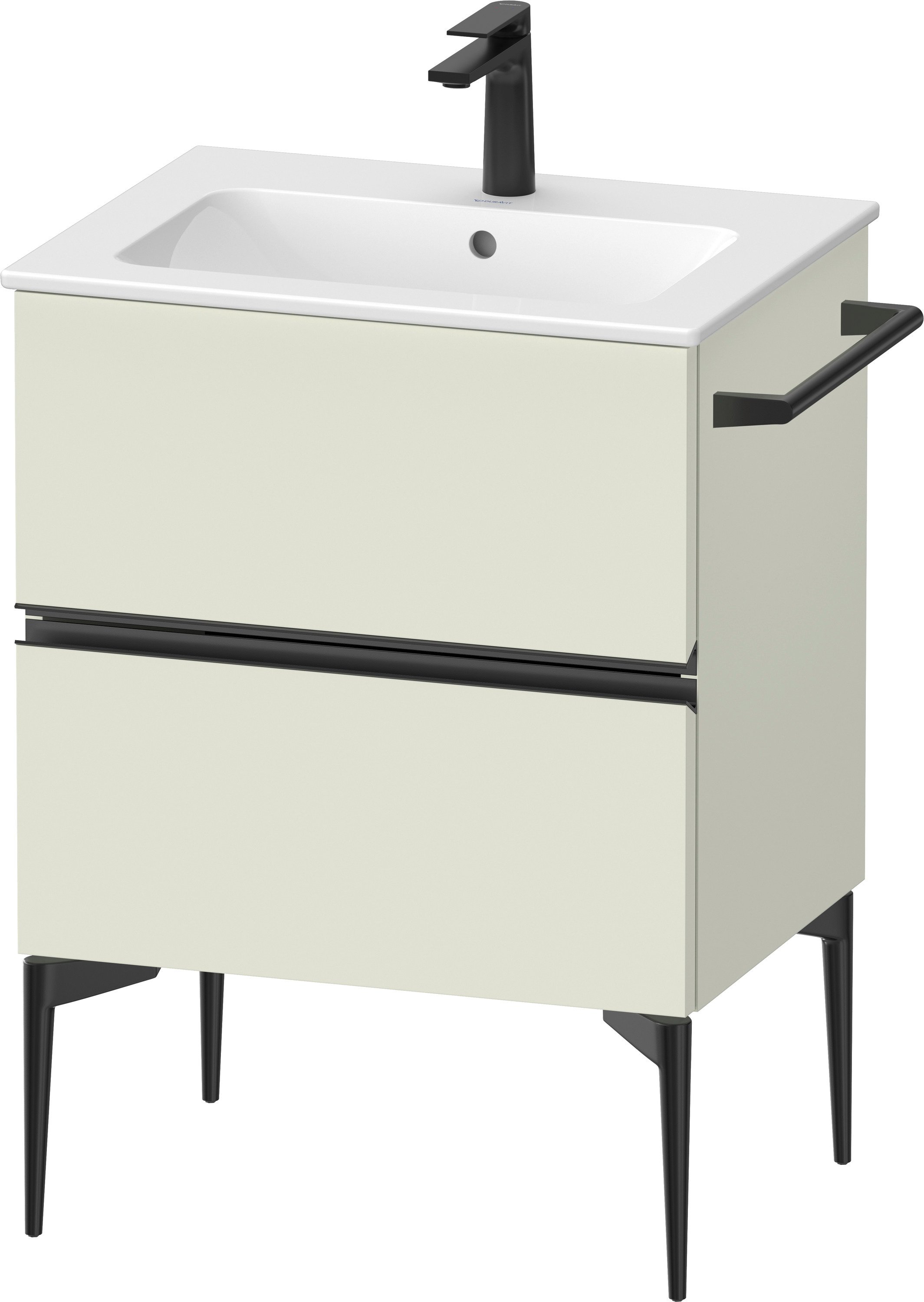 Duravit Sivida skrinka 61x47.7x59.1 cm závesná kúpeľňová skrinka pod umývadlo čierna-zelená SV46430BDHH0000