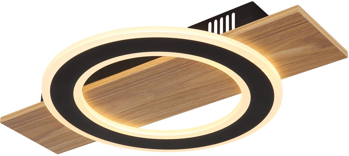 Globo Lighting Jayden stropné svietidlo 1x18 W biela-čierna-drevená 48038-18