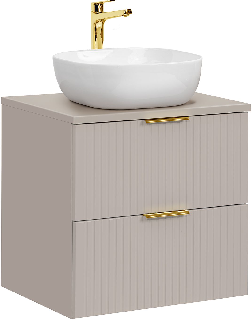 Súprava skrinka Comad Adel Cashmere ADEL CASHMERE 82-60-2S, umývadlo Comad Smile UM-6252SMILE40DP, ADEL CASHMERE 89-60