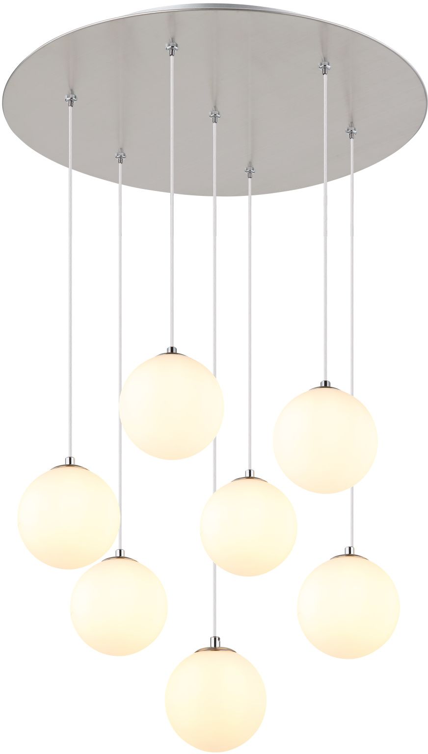 Globo Lighting Riha závesné svietidlo 6x3.5 W biela-niklová 56140-7H