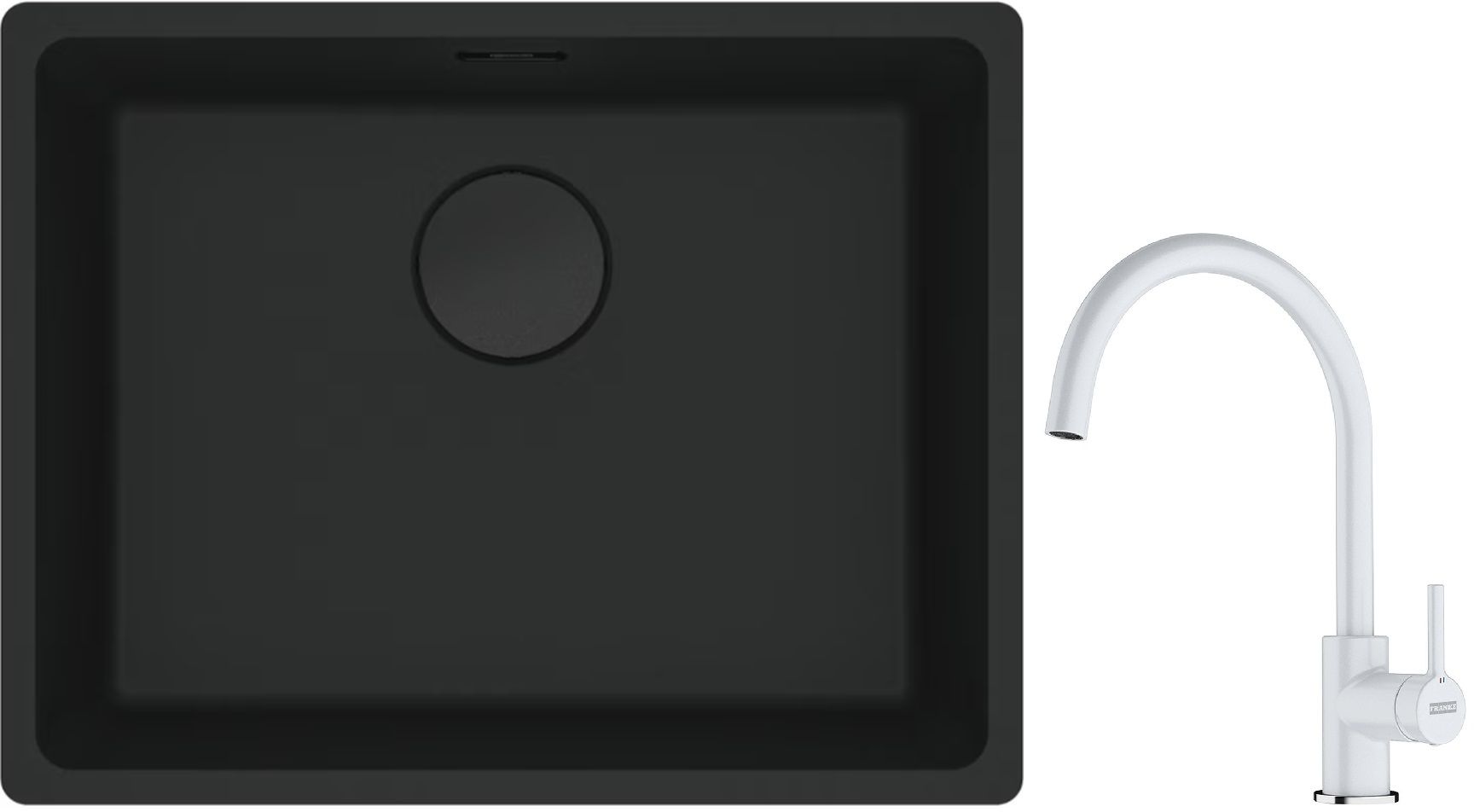 Súprava granitový drez Franke Maris 125.0698.009, kuchynská batéria Franke Lina 115.0626.024