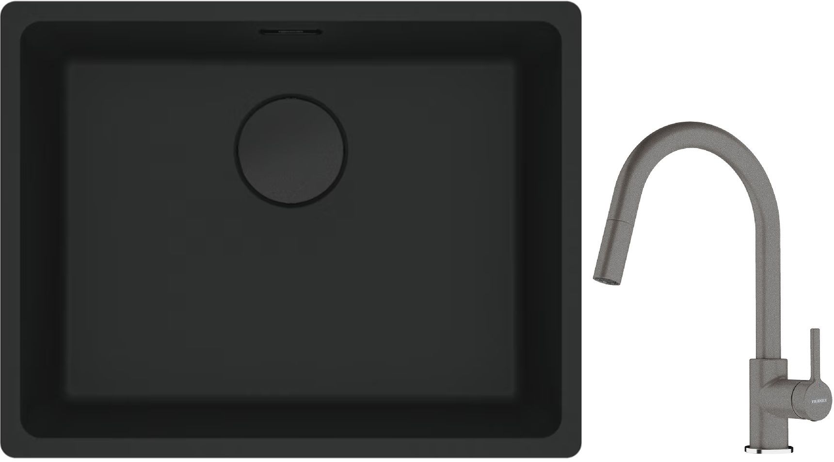 Súprava granitový drez Franke Maris 125.0698.009, kuchynská batéria Franke Lina 115.0626.057
