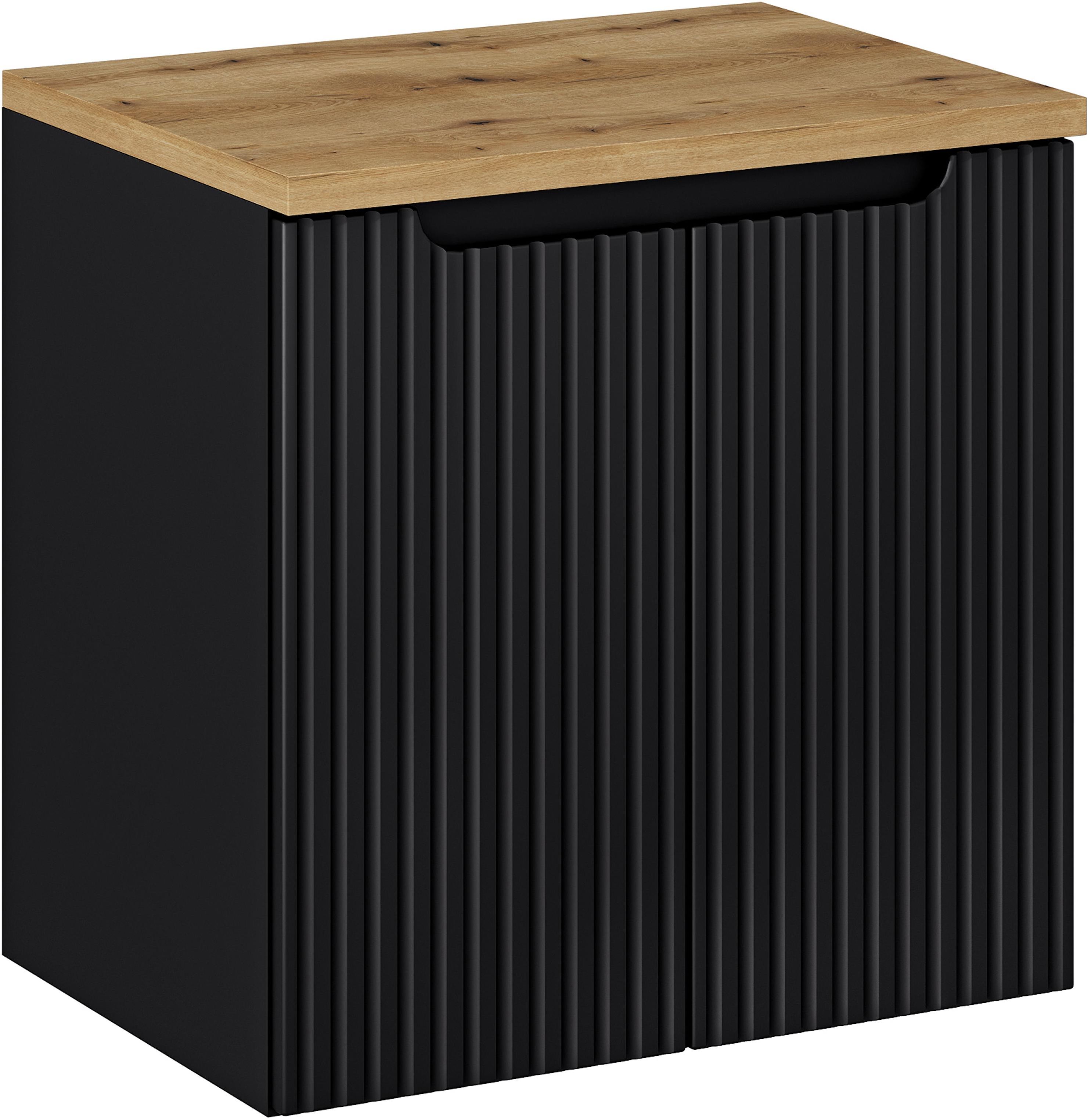 Súprava skrinka Comad Nova Black NOVA BLACK D2 82-60-2D, doska Comad Nova Oak NOVA OAK A 89-60