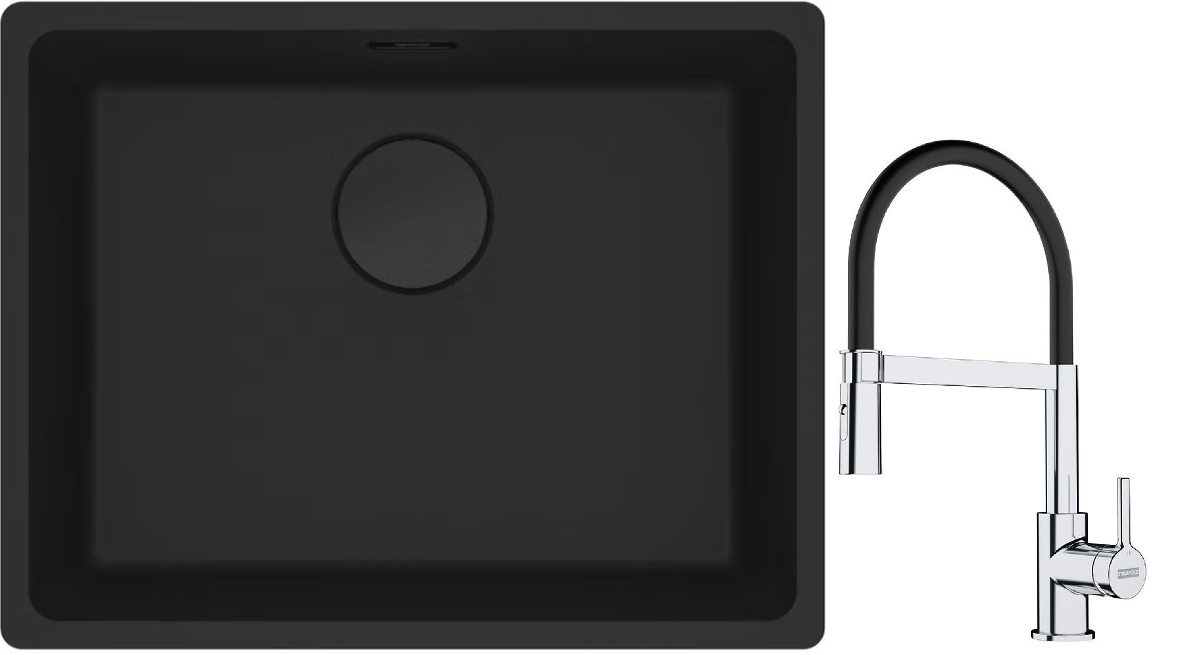 Súprava granitový drez Franke Maris 125.0698.009, kuchynská batéria Franke Lina 115.0626.085