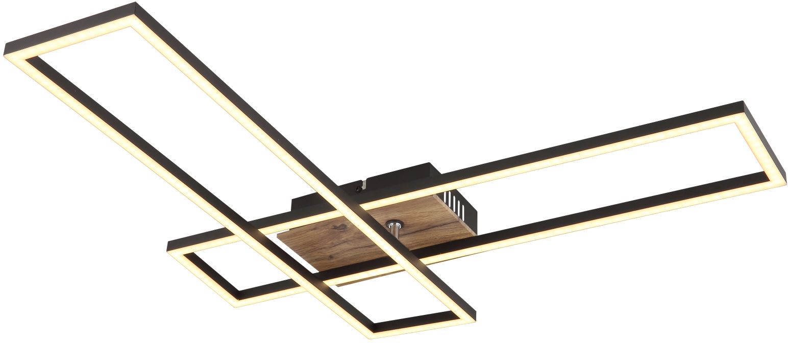 Globo Lighting Dakari stropné svietidlo 1x30 W čierna-drevená 67208-30