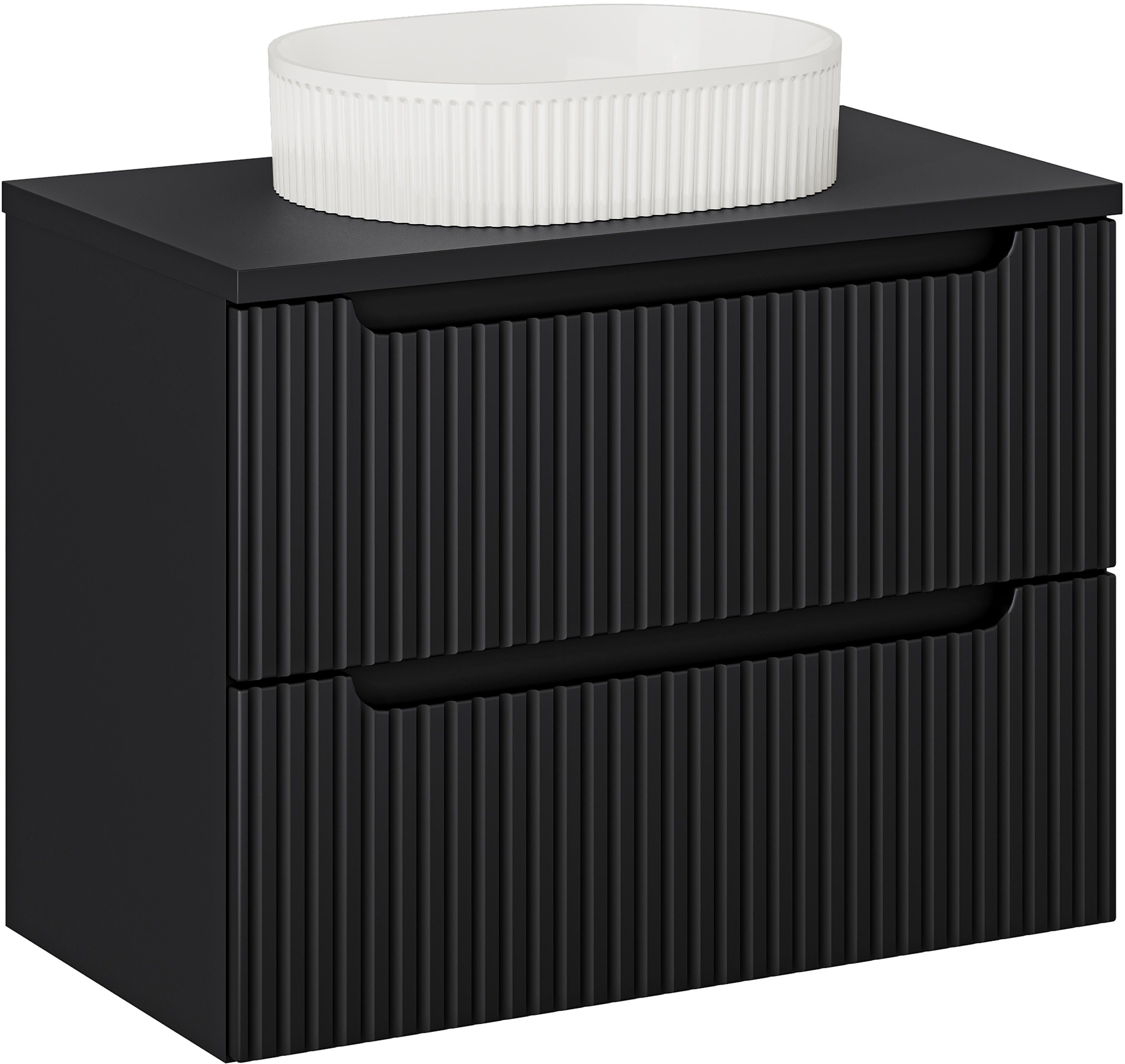 Súprava skrinka Comad Nova Black NOVA BLACK D2 82-80-2S, umývadlo Comad Beyond BEYOND 5 WHITE ( E-6564 ), NOVA BLACK B 89-80