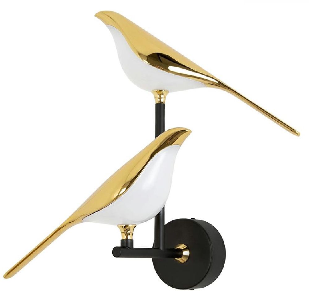 Moosee Bird Twin nástenná lampa 2x14 W zlatá MSE1501100458