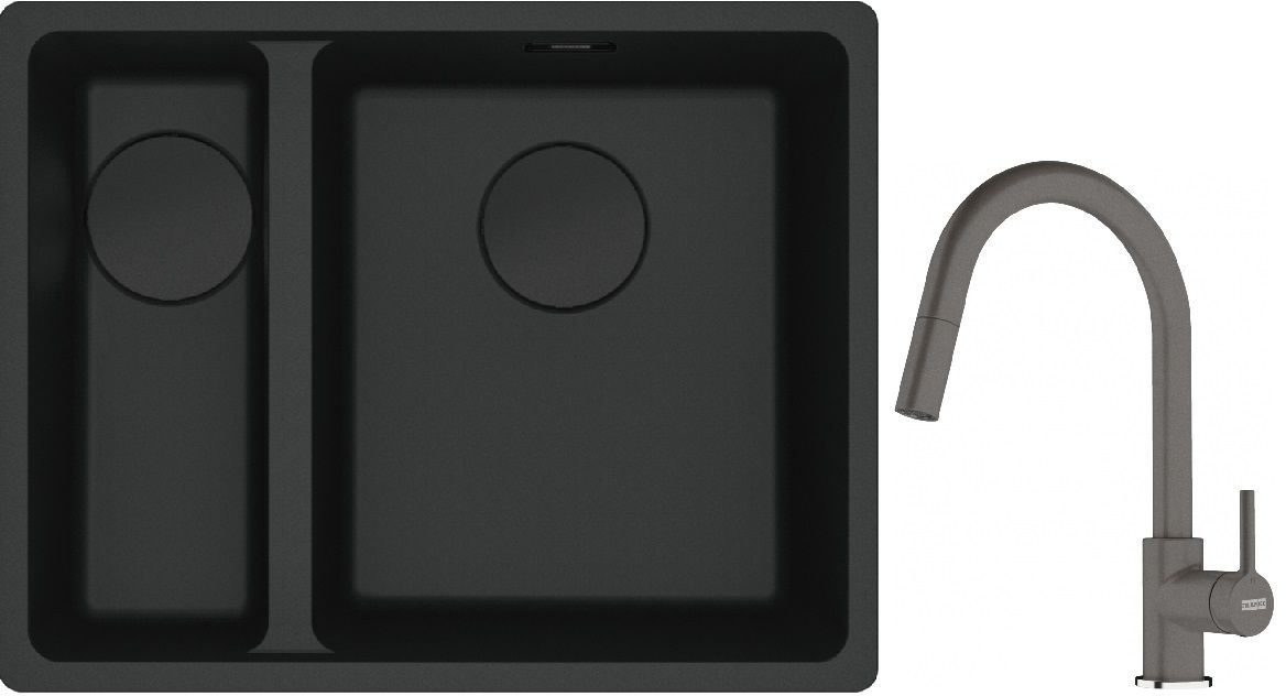 Súprava granitový drez Franke Maris 125.0697.756, kuchynská batéria Franke Lina 115.0626.057