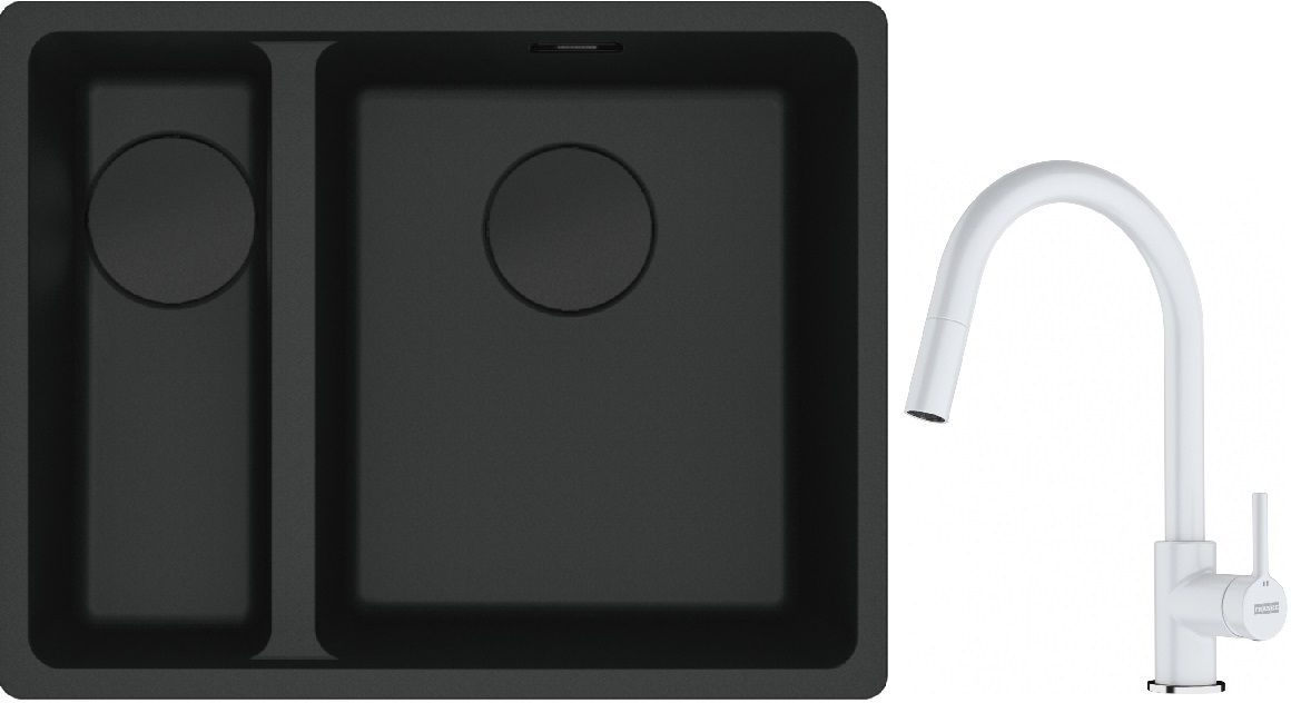 Súprava granitový drez Franke Maris 125.0697.756, kuchynská batéria Franke Lina 115.0626.081