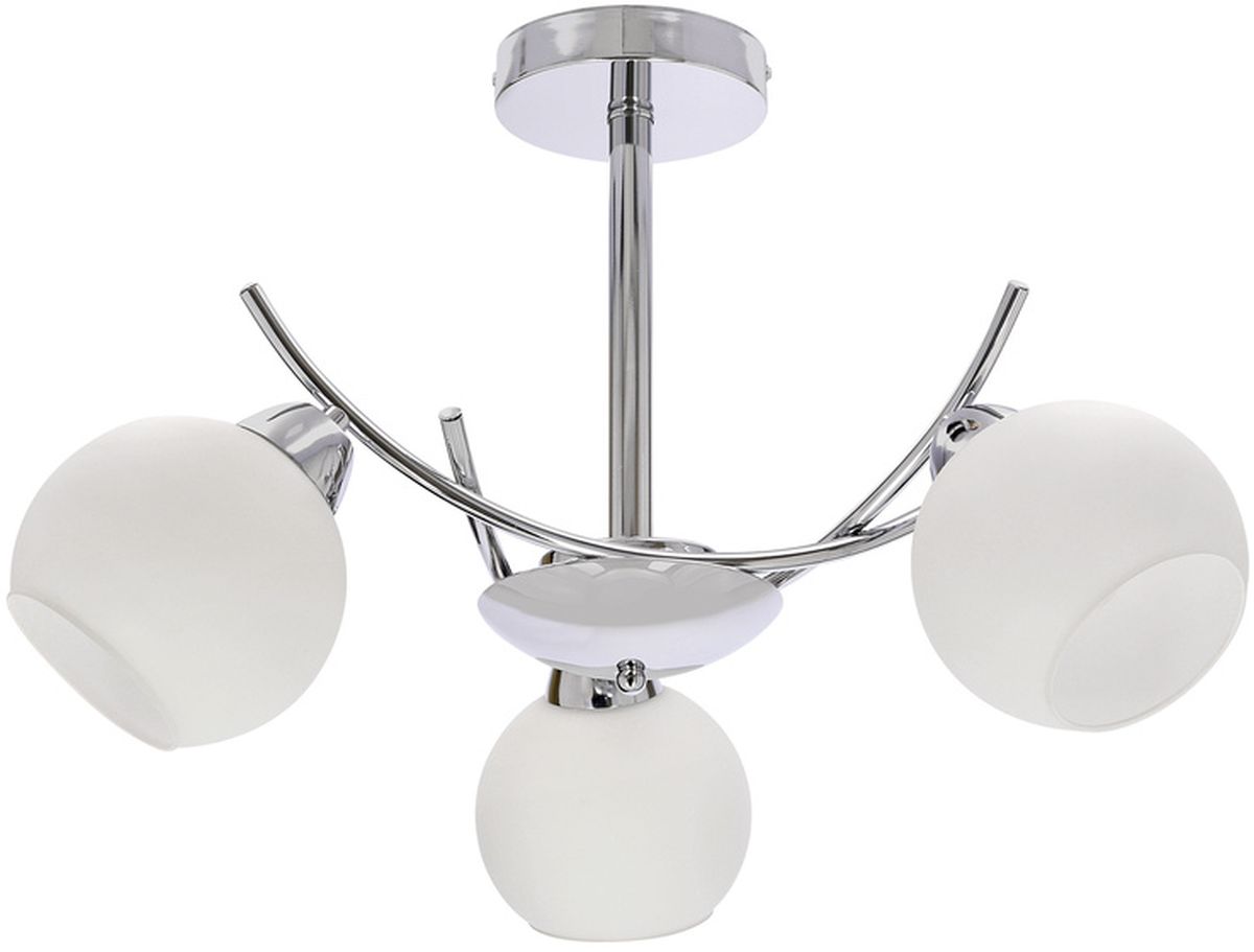 Candellux Amos stropné svietidlo 3x40 W biela-chrómová 33-34991