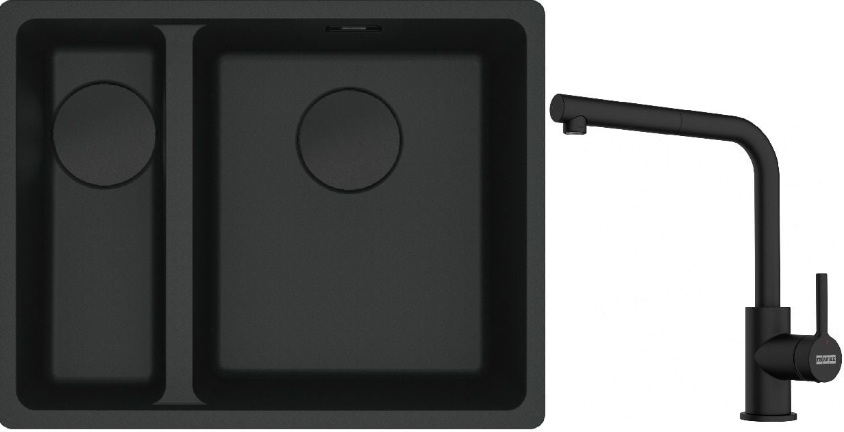 Súprava granitový drez Franke Maris 125.0697.756, kuchynská batéria Franke Lina 115.0712.435