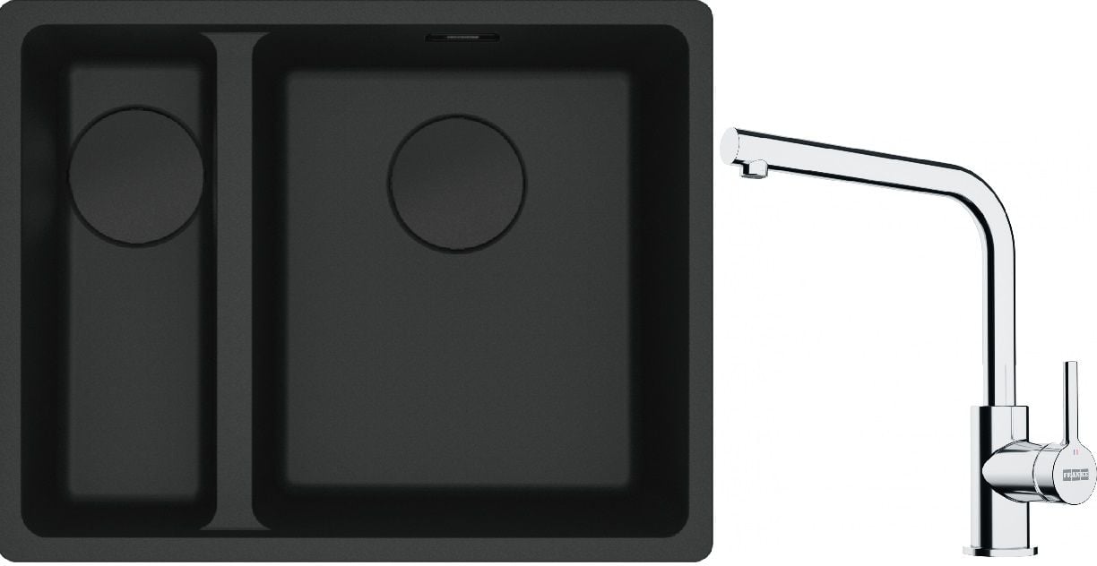 Súprava granitový drez Franke Maris 125.0697.756, kuchynská batéria Franke Lina 115.0693.230