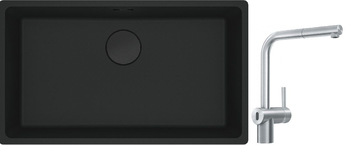 Súprava kuchynská batéria Franke Atlas Neo Sensor 115.0625.523, granitový drez Franke Maris 125.0697.757