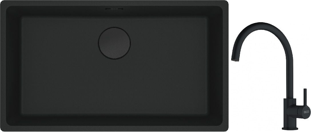 Súprava granitový drez Franke Maris 125.0697.757, kuchynská batéria Franke Lina 115.0626.019