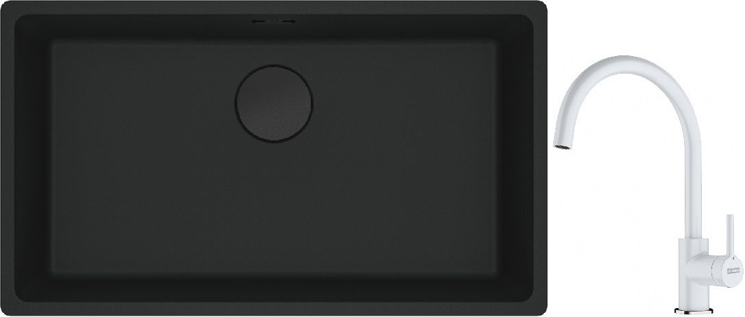 Súprava granitový drez Franke Maris 125.0697.757, kuchynská batéria Franke Lina 115.0626.024