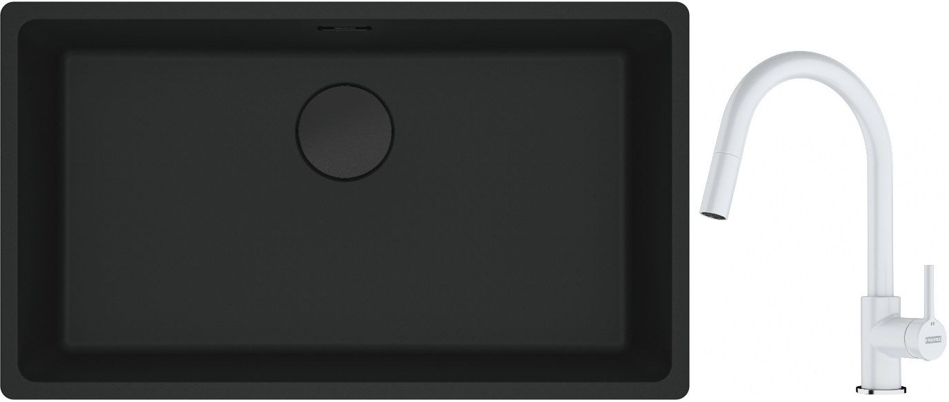Súprava granitový drez Franke Maris 125.0697.757, kuchynská batéria Franke Lina 115.0626.081