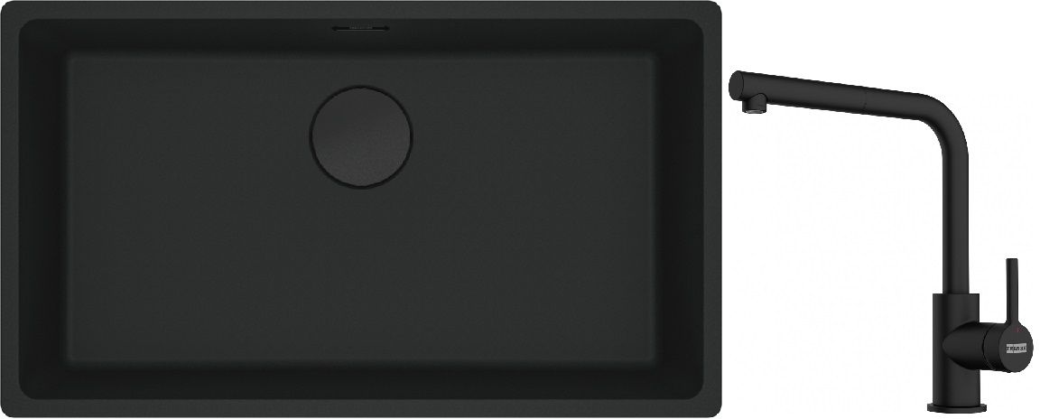 Súprava granitový drez Franke Maris 125.0697.757, kuchynská batéria Franke Lina 115.0712.435