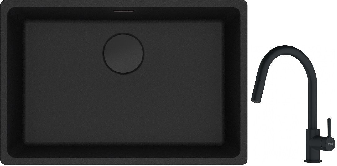 Súprava granitový drez Franke Maris 125.0697.758, kuchynská batéria Franke Lina 115.0626.053