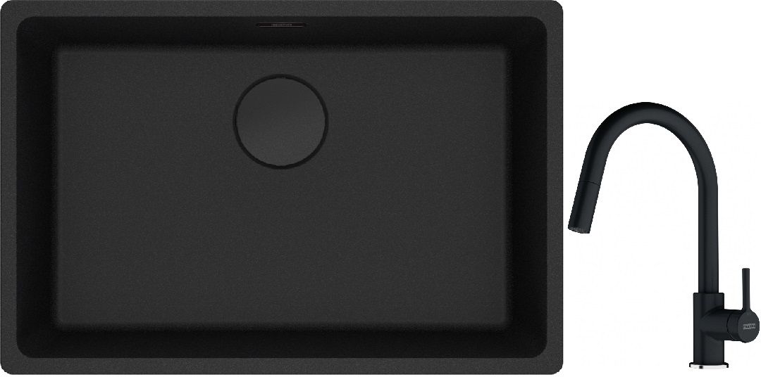 Súprava granitový drez Franke Maris 125.0697.758, kuchynská batéria Franke Lina 115.0626.055