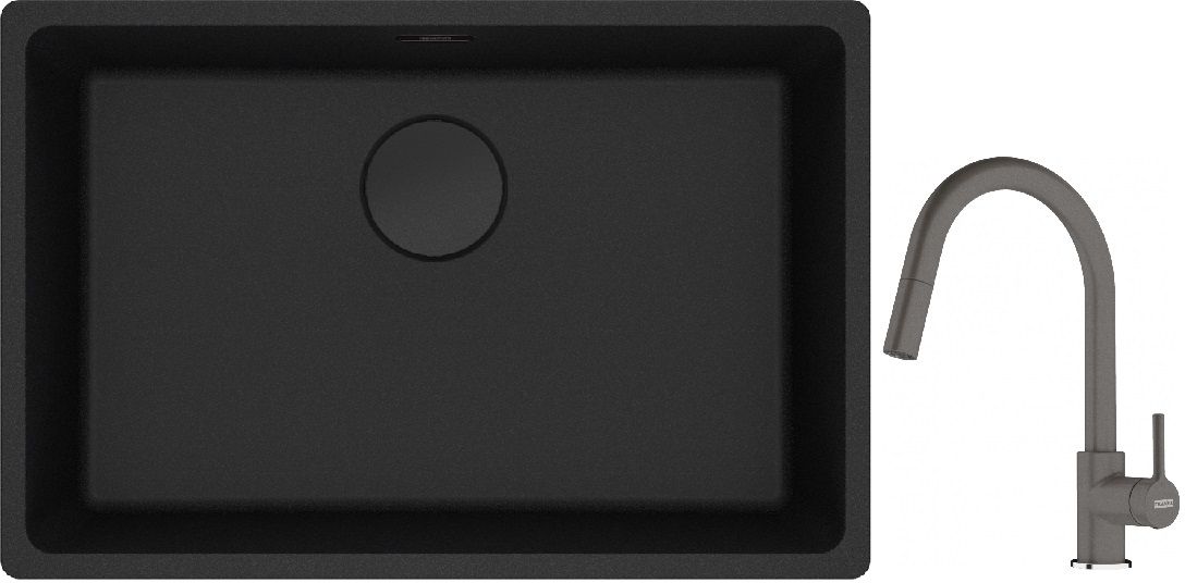 Súprava granitový drez Franke Maris 125.0697.758, kuchynská batéria Franke Lina 115.0626.057