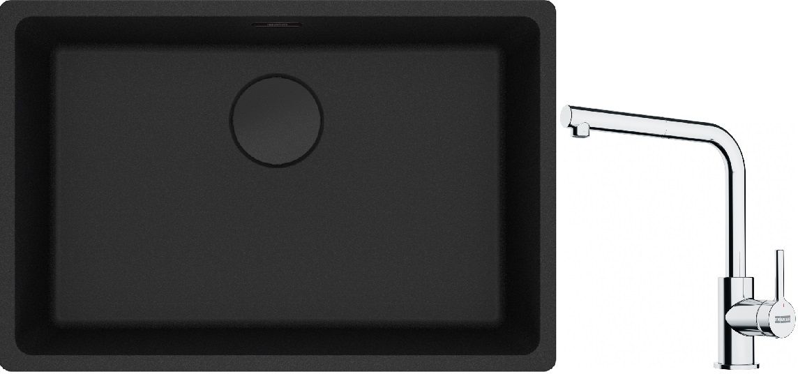 Súprava granitový drez Franke Maris 125.0697.758, kuchynská batéria Franke Lina 115.0712.420
