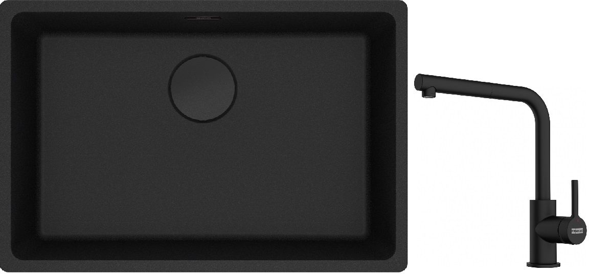 Súprava granitový drez Franke Maris 125.0697.758, kuchynská batéria Franke Lina 115.0712.435
