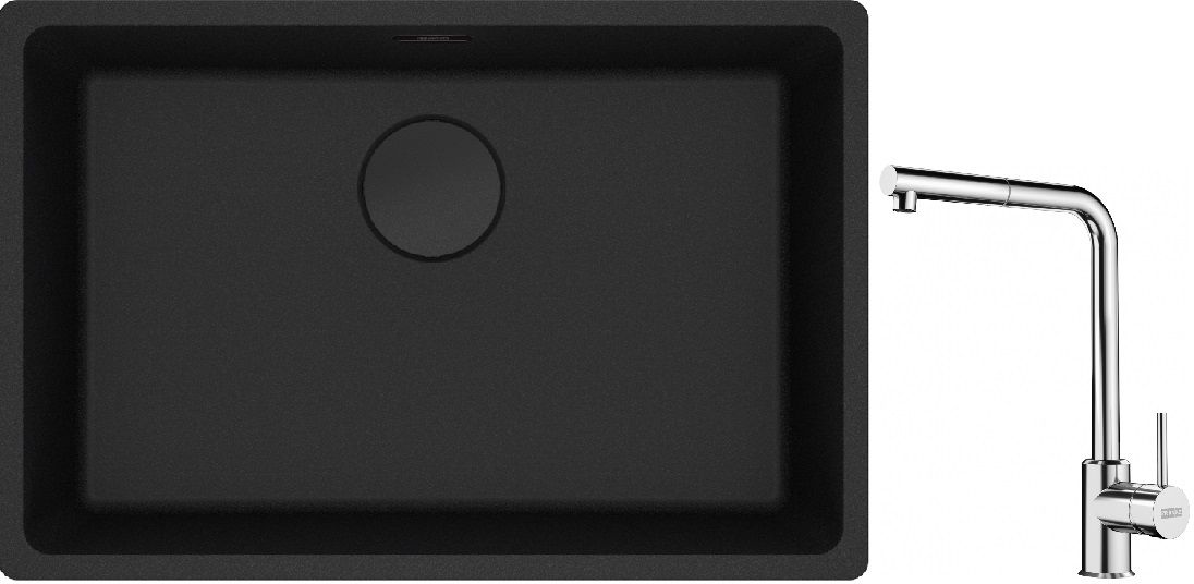 Súprava granitový drez Franke Maris 125.0697.758, kuchynská batéria Franke Sirius Side 115.0668.280
