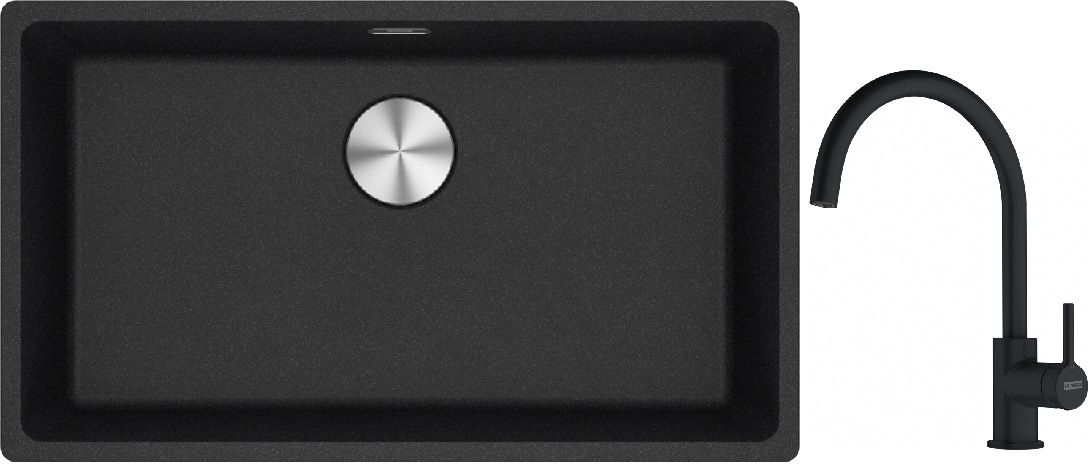 Súprava granitový drez Franke Maris 125.0687.261, kuchynská batéria Franke Lina 115.0626.019