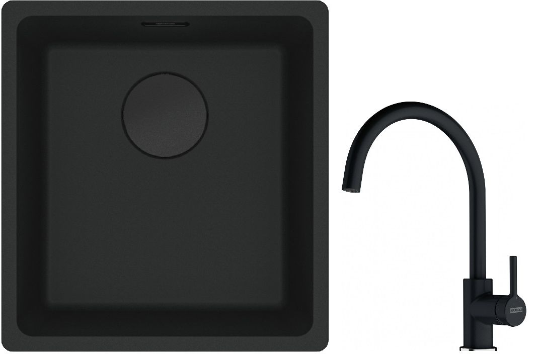 Súprava granitový drez Franke Maris 125.0697.760, kuchynská batéria Franke Lina 115.0626.020