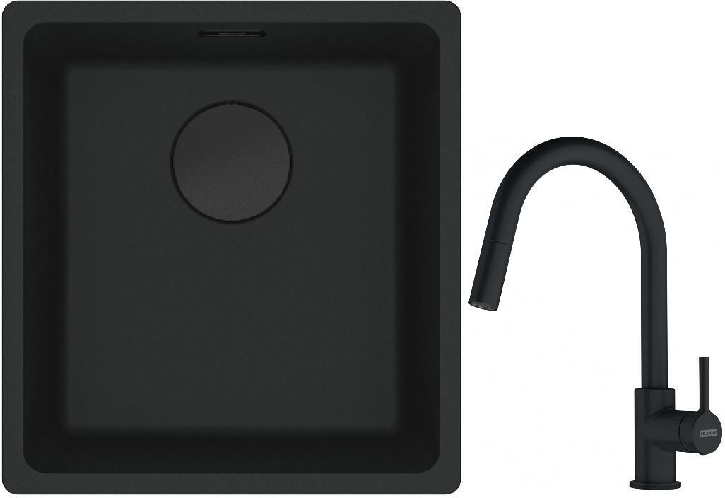 Súprava granitový drez Franke Maris 125.0697.760, kuchynská batéria Franke Lina 115.0626.053