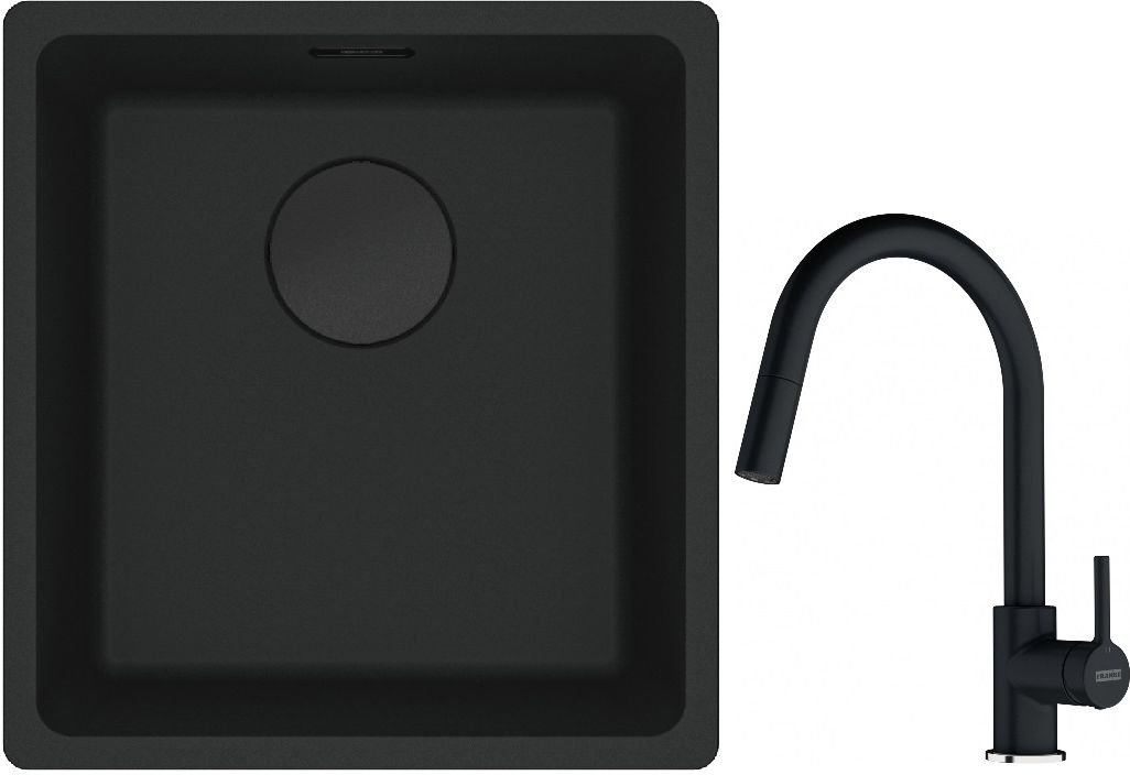 Súprava granitový drez Franke Maris 125.0697.760, kuchynská batéria Franke Lina 115.0626.055