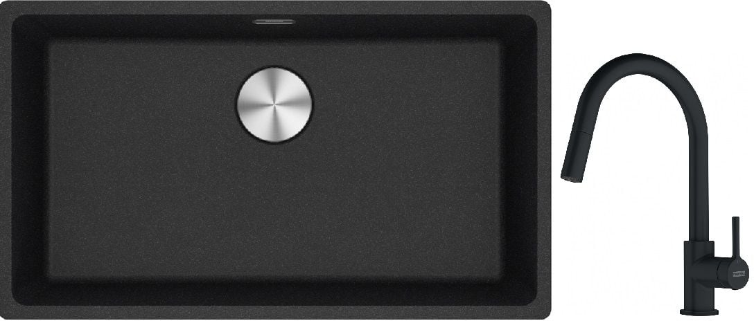 Súprava granitový drez Franke Maris 125.0687.261, kuchynská batéria Franke Lina 115.0626.053
