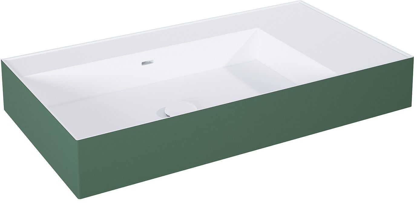 Elita Level umývadlo 80.5x45.5 cm obdĺžnik klasické umývadlo biela-zelená RE041461216200