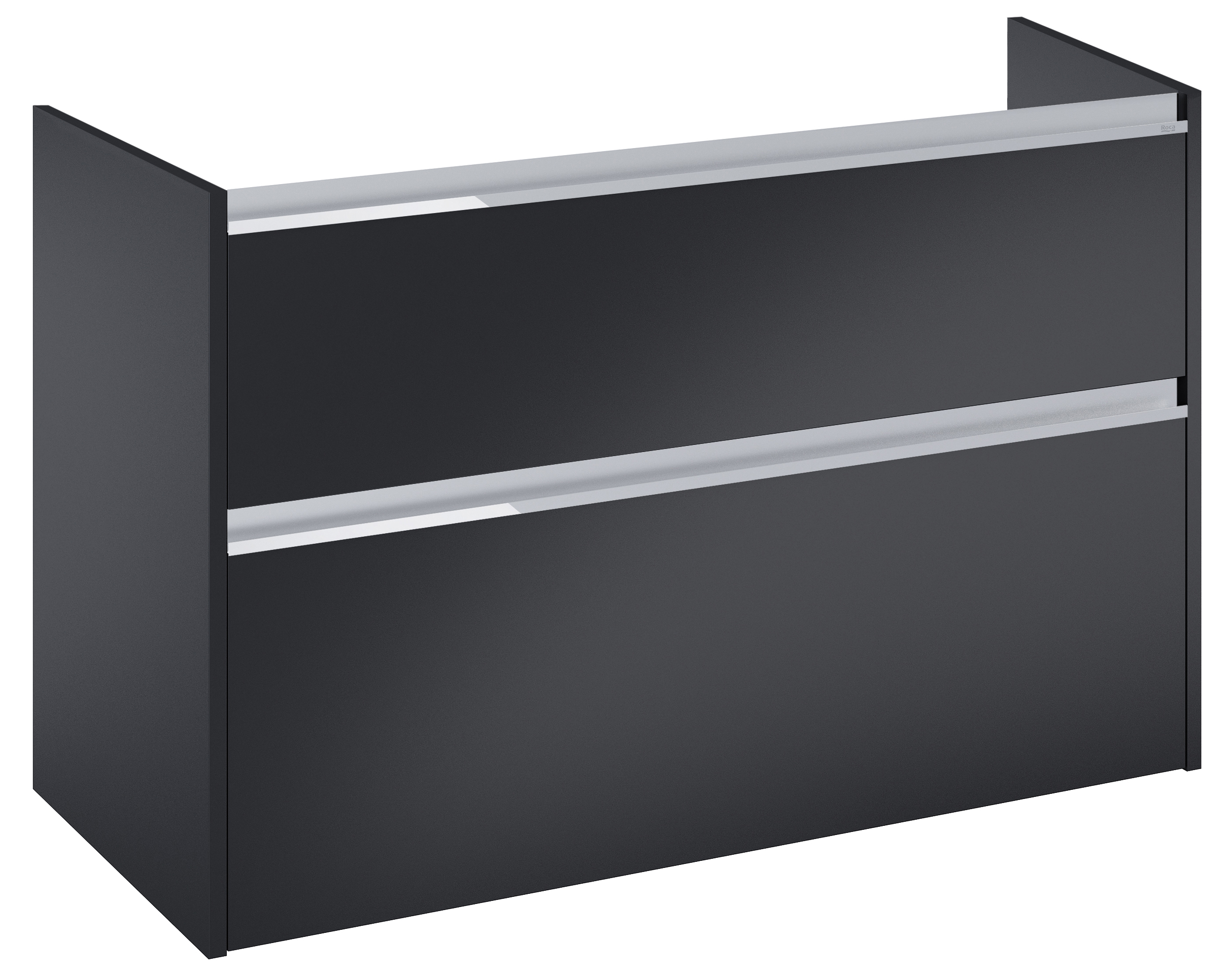 Roca Gap Pro skrinka 98.5x46x66.3 cm závesná kúpeľňová skrinka pod umývadlo čierna A857901532