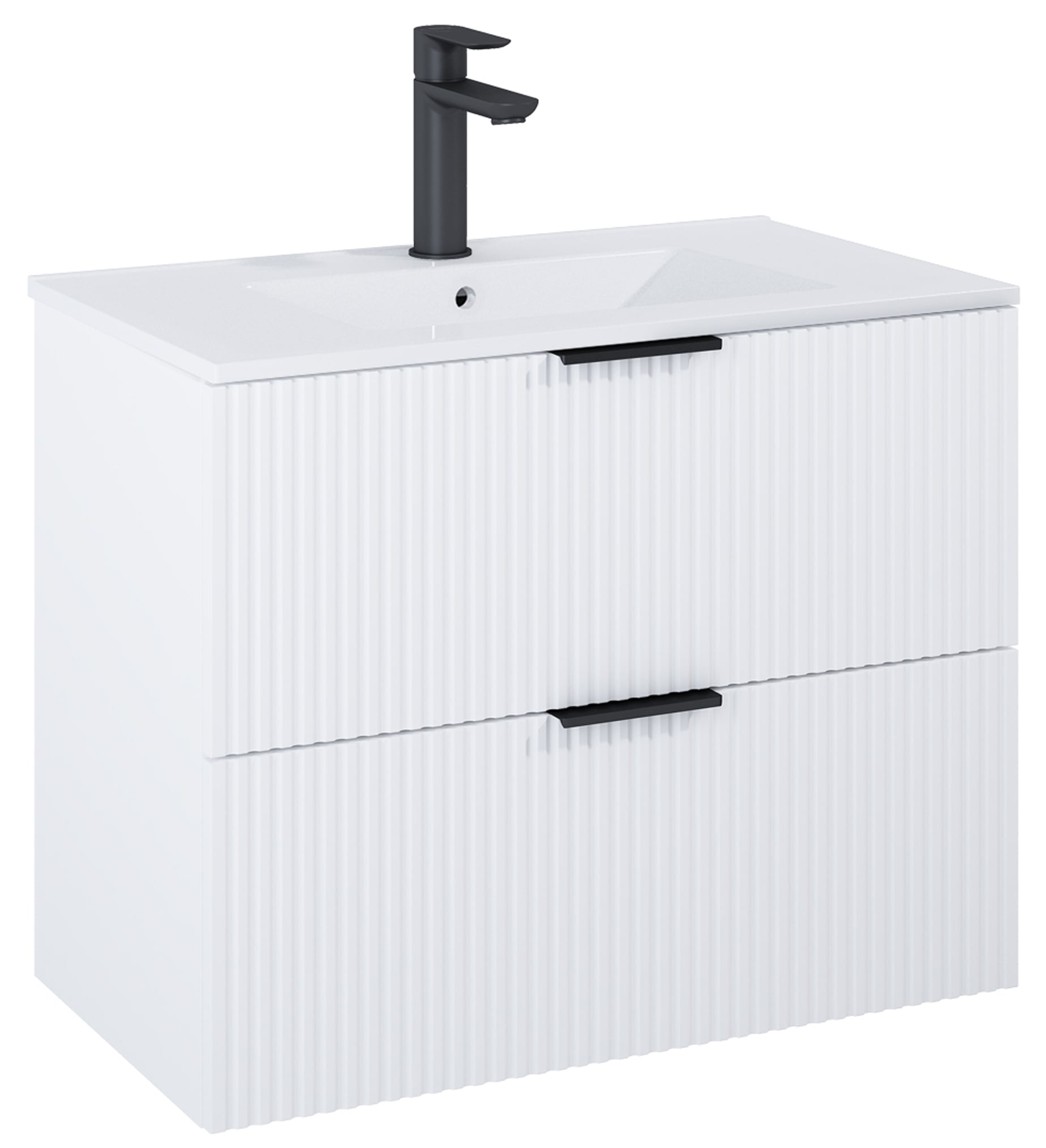 Roca Reef skrinka 80x45x63.5 cm závesná kúpeľňová skrinka pod umývadlo biela A857955529