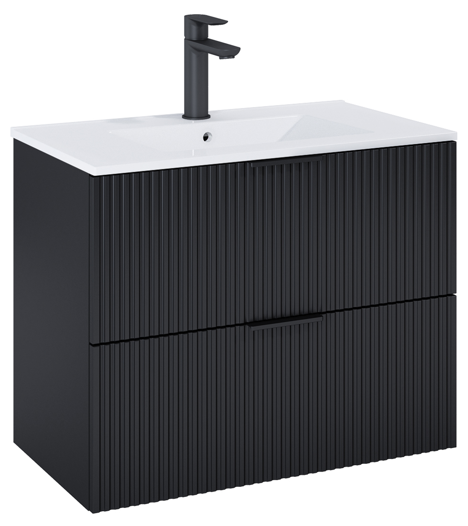 Roca Reef skrinka 80x45x63.5 cm závesná kúpeľňová skrinka pod umývadlo čierna A857955532